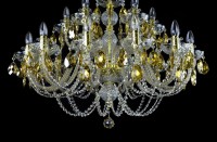 This size of yellow chandelier is suitable, for example, in a dining room above the dining table.