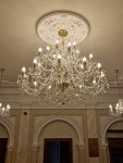 Chandelier in the hotel lobby