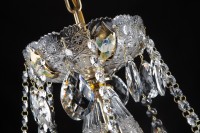 Lámpara de araña de 12 brazos - PK500, fabricada en cristal tallado con esmalte de alta calidad; vista desde la parte inferior