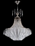 A general view of the large silver chandelier