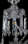 Detail of a bobeche decorated with lead crystal prisms