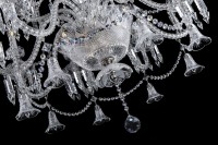 The lower part of the chandelier with a cut glass bowl with 3 bulbs for additional lighting - detail 2
