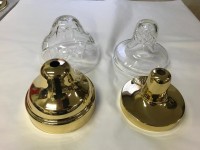 Various types of ceiling roses and glass covers made of cut crystal glass (1)