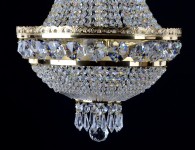 Detail of cut stones in the bottom of a chandelier