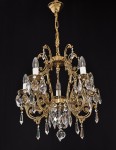 General view of a smaller brass lamp