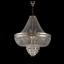 Lámparas de araña de cristal Strass con forma de cesta y adornadas con piedras cuadradas