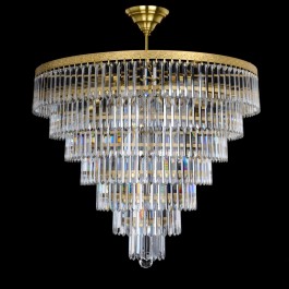 Metal conical chandelier for highlighting the center of the room