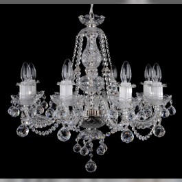 8 Arms small crystal chandelier with cut crystal balls