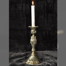Simple cast brass candlestick