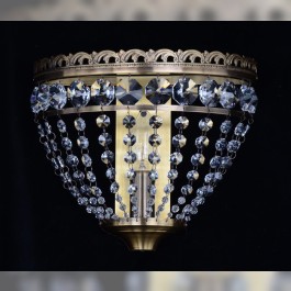 1 Bulb basket Strass crystal wall light ANTIK - Swarovski (surface-mount)