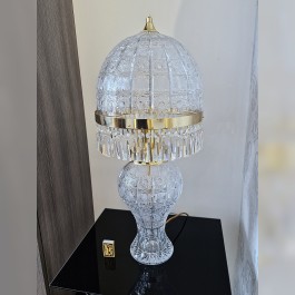 Lámpara de mesa grande y lujosa de cristal