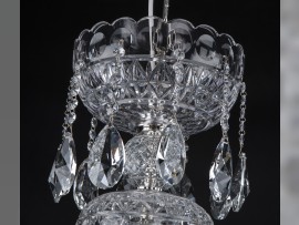 Olive cut chandelier top bowl with dioptric lens features
