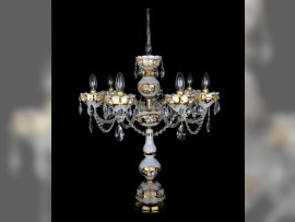 white table lamp decorated with high enamel