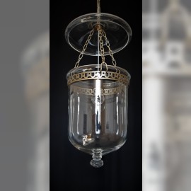 Glass cloche chandelier with glass lid