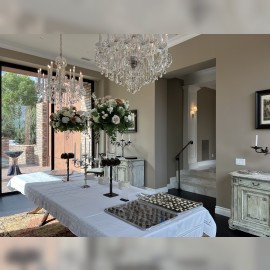 Lámparas de araña y lámparas de cristal para el salón de bodas