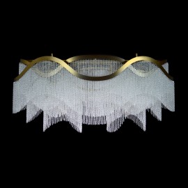 Lámpara de araña moderna «Olas del mar con perlas»