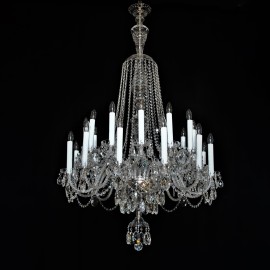 Lámpara de araña de cristal de 24 brazos con candelabros largos «Queen Victoria»