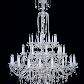 8 grandes lámparas de cristal con brazos de cristal para ocasiones especiales