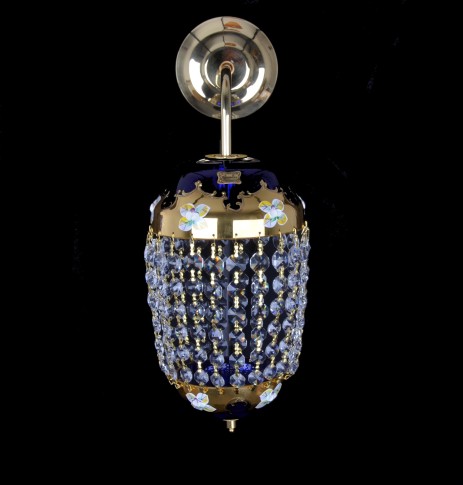 Egermann ® Bohemia blue wall sconce