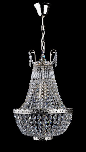 Small strass basket chandelier including suspension