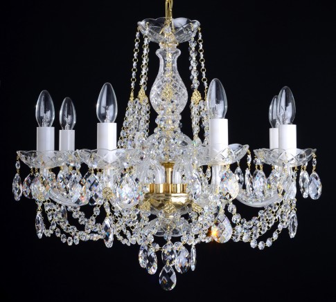 8 Arms crystal chandelier with Swarovski crystal almonds